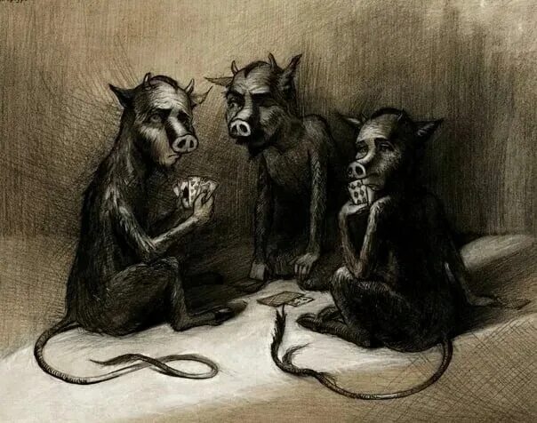 Анекдот про учителя и ад. Забавные чертики. Черти сколько. Веселый чертик. Черти сколько.