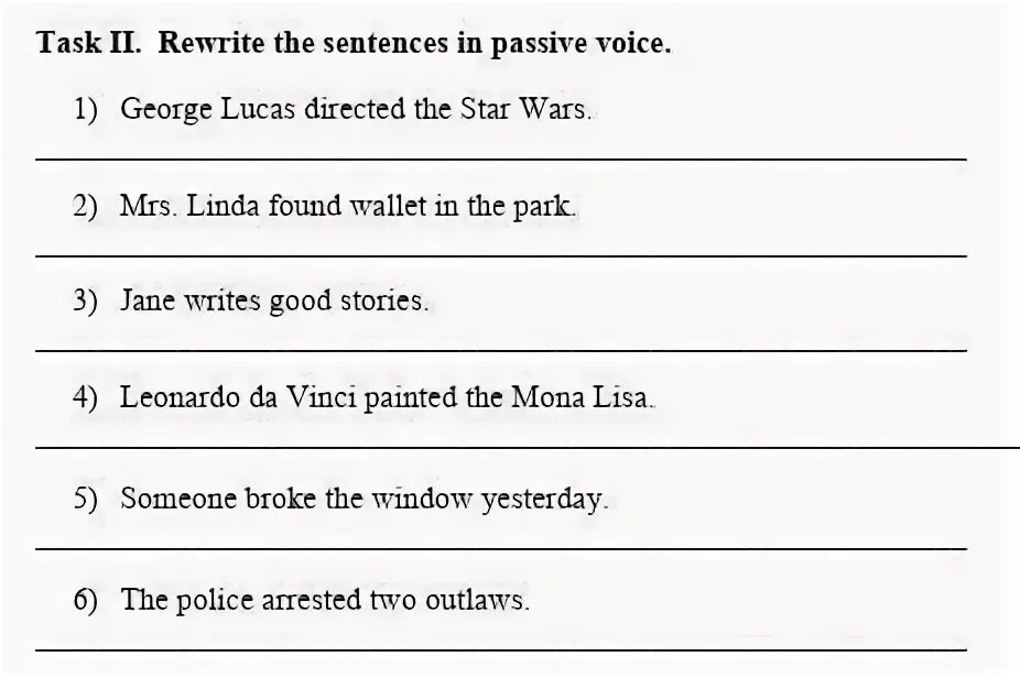 Write these sentences in the passive voice. Rewrite the sentences in Passive Voice i clean my Room every. Task 2 Oxford pictures выбор. Write sentences in the Passive our car. Complete the sentences in the Passive people consider this Act the most Dangerous.