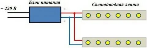 Схема подключения светодиодного блока питания