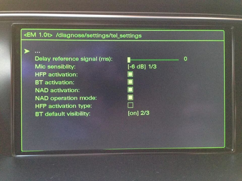 G menu. G menu