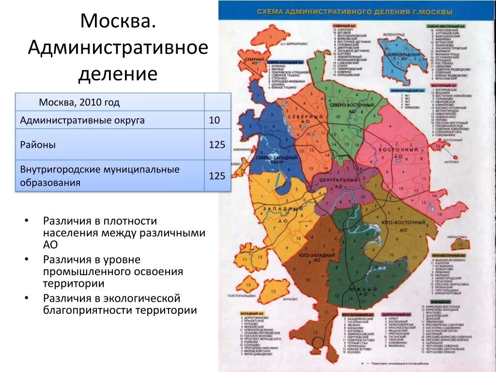 Карта округов Москвы с районами. Административные округа Москвы на карте. Административно-территориальное деление Москвы на карте. Схема Москвы по районам на карте.