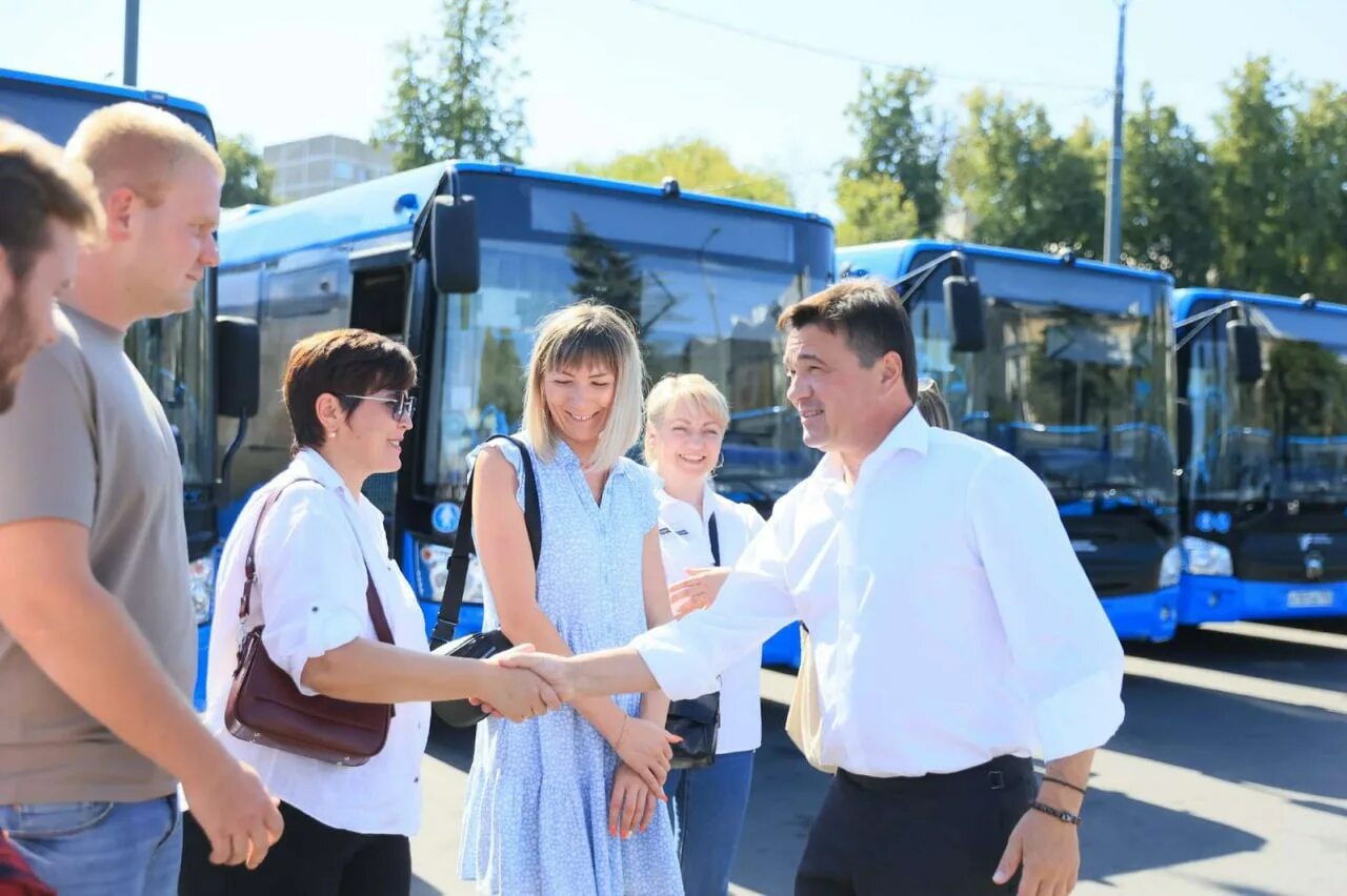 Новости мострансавто. Новые автобусы Мострансавто. Транспорт Подмосковья. Воробьев посетил завод ЛИАЗ.