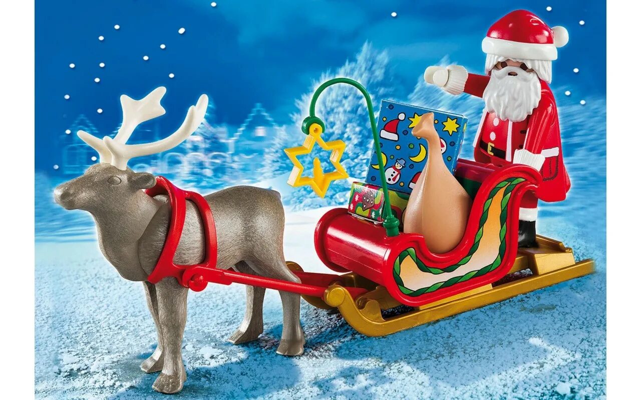 Подарок деду морозу сани. Playmobil 5590. Плеймобиль Рождество Лавка. Сани "Деда Мороза". Сани Деда Мороза с оленями.