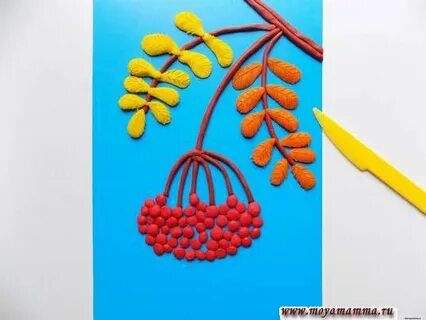 Шаблон рябины для лепки пластилином