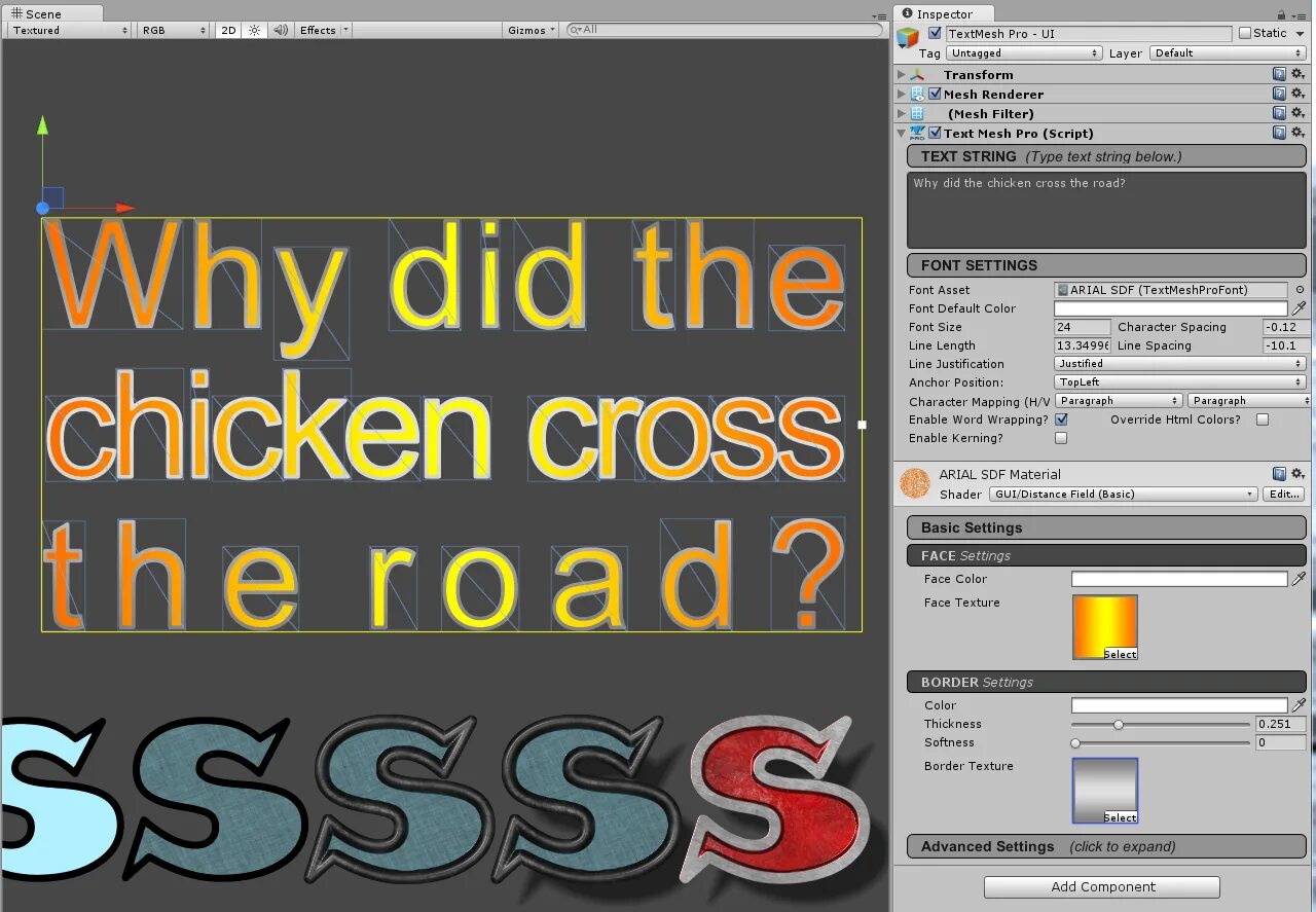 Text mesh