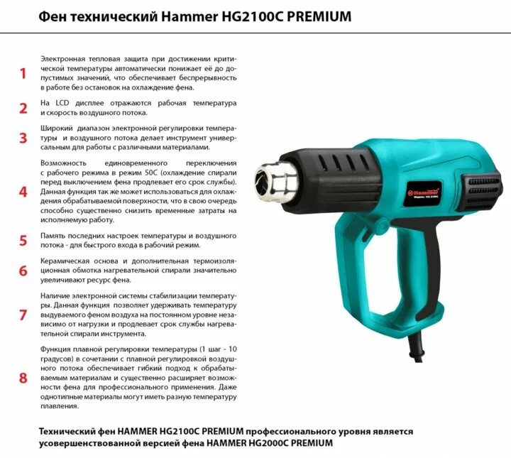 Скорость воздуха фенов. Строительный фен Hammer hg2100c Premium Case. Хаммер HG 2100 строительный фен. Технический фен Hammer hg2020a 14283. Фен строительный Hammer с дисплеем.