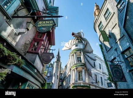 ORLANDO, FLORIDA, USA - DECEMBER, 2017: The Wizarding World of Harry Potter...