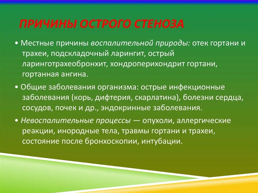 Причины возникновения стеноза гортани. Степени стеноза гортани. Почему острая кнопка