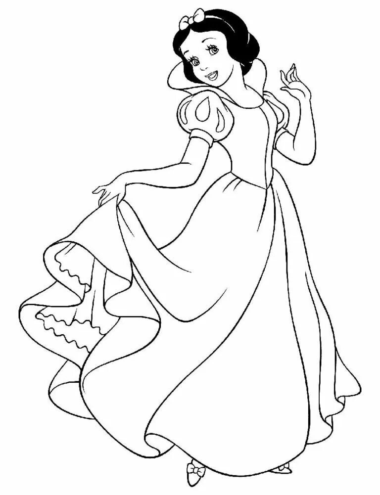 Раскраска белоснежка и 7 гномов распечатать бесплатно Desenho Para Pintar Branca De Neve Coloring City