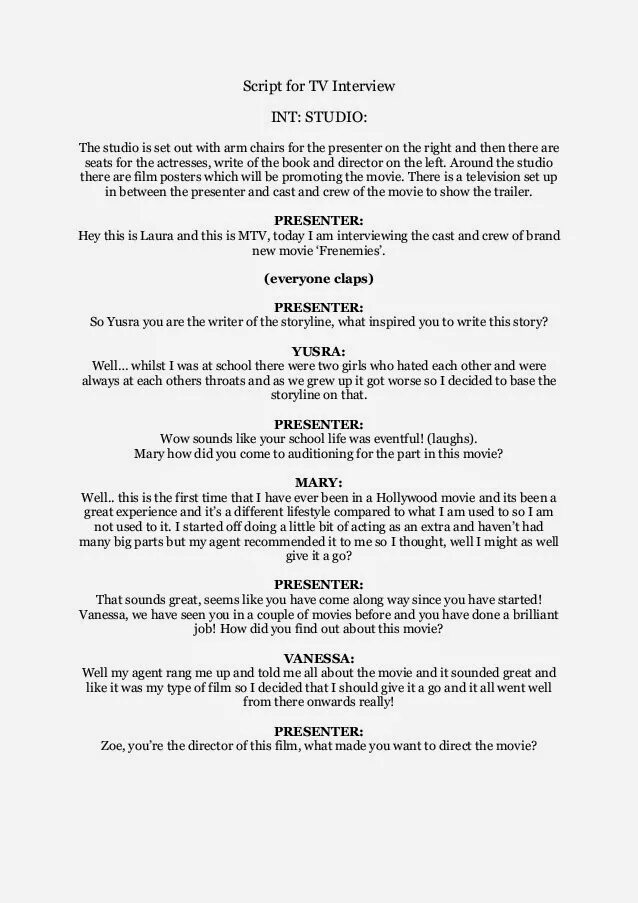 Script examples. Script examples