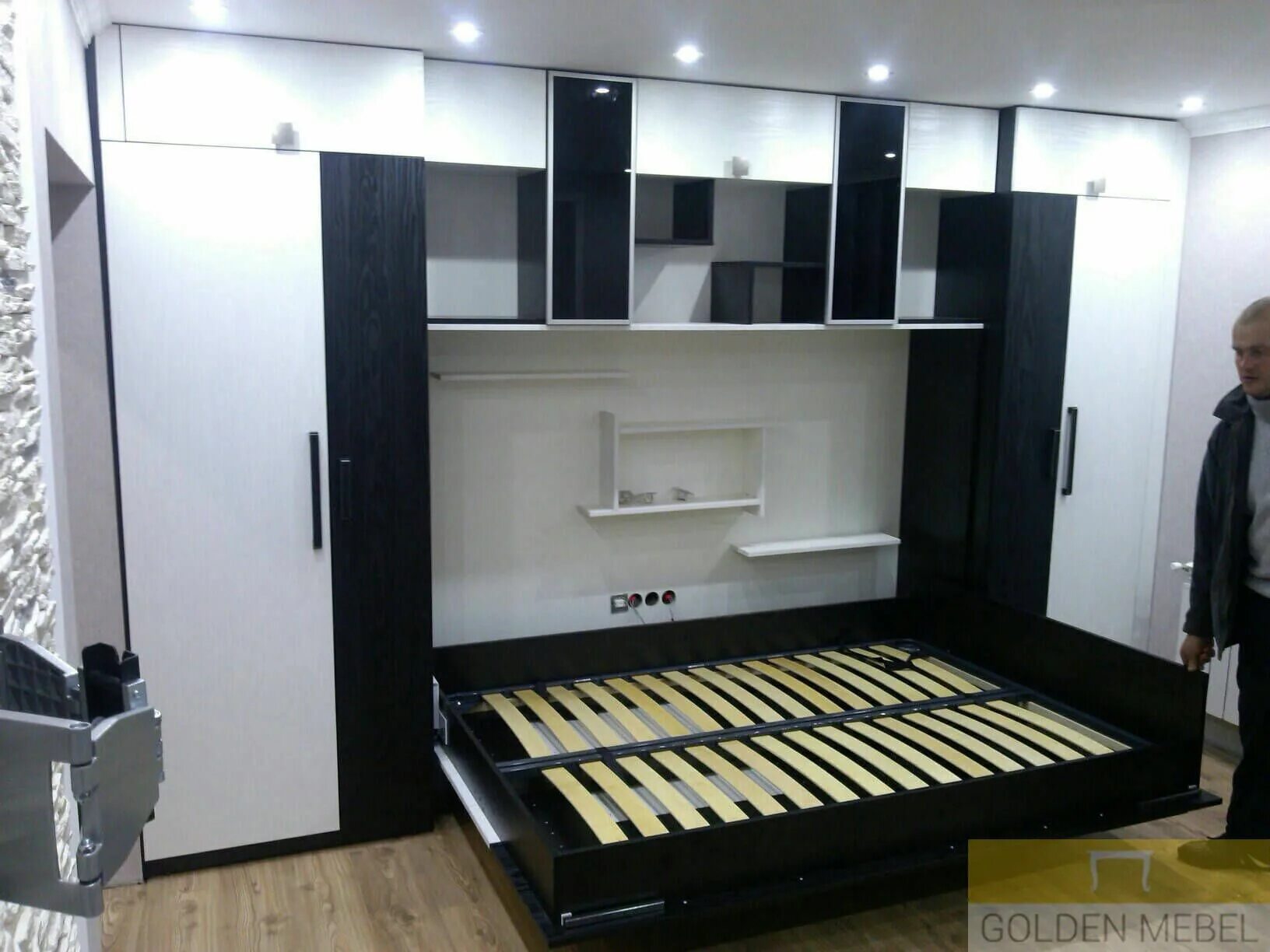 Трансформер шкаф-кровать от Ikea (48 фото): откидная встроенная мебель, трансфор