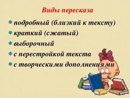 Виды пересказа в начальной школе