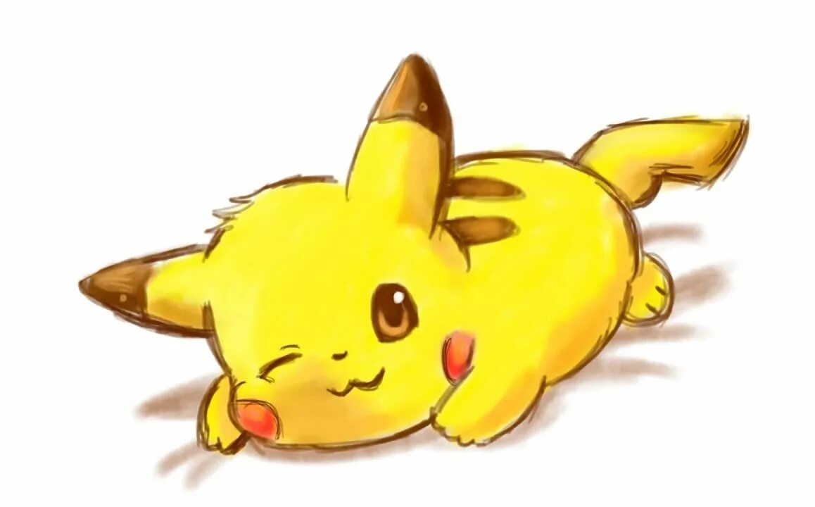 срисовки милого пикачу