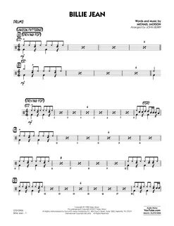 Download and Print Billie Jean - Drums sheet music for Jazz Ensemble by Joh...