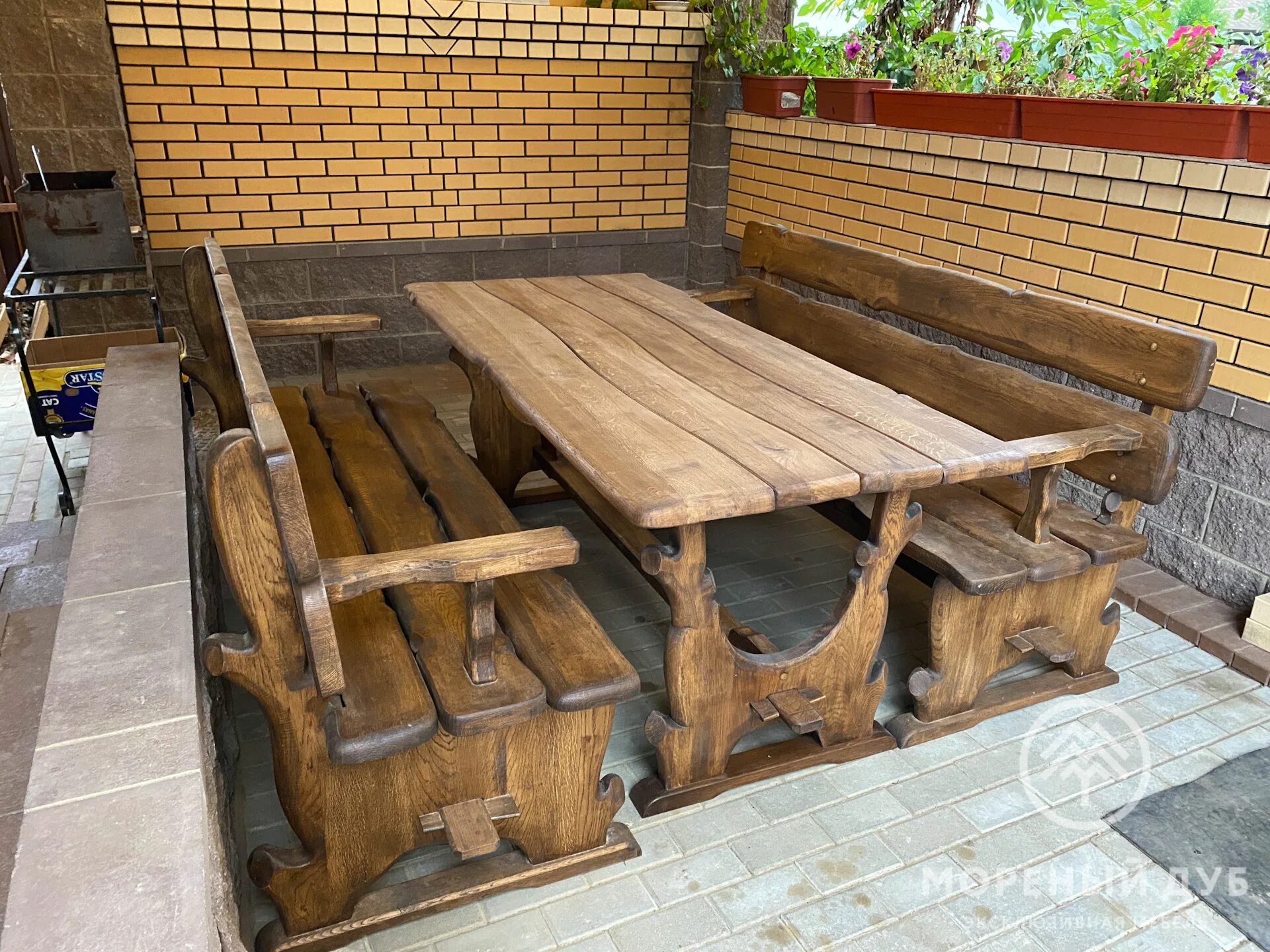 Стол и лавочки для дачи из дерева - Дом Мебели.ру