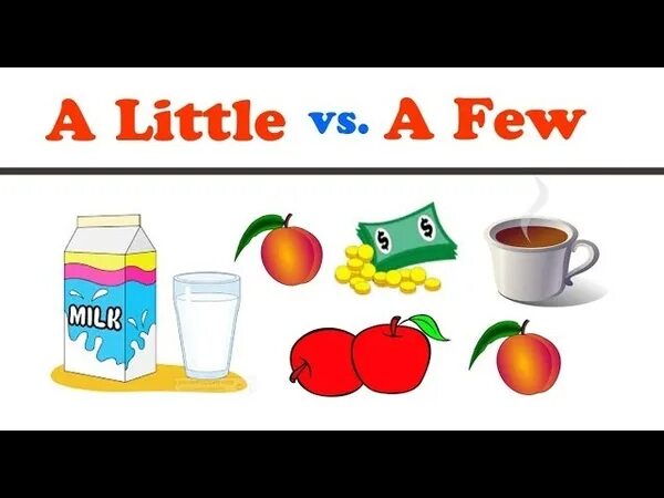 It is вставить little. A few a little разница. отличие little и few. few. few a few little.