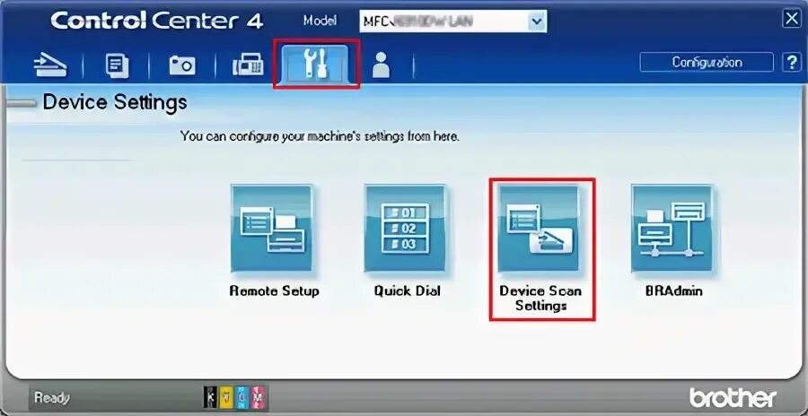 Brother control center