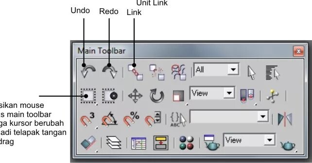 Панель инструментов 3ds Max. Панели инструментов (main toolbar).. Main toolbar 3d Max. Main toolbar 3ds Max.