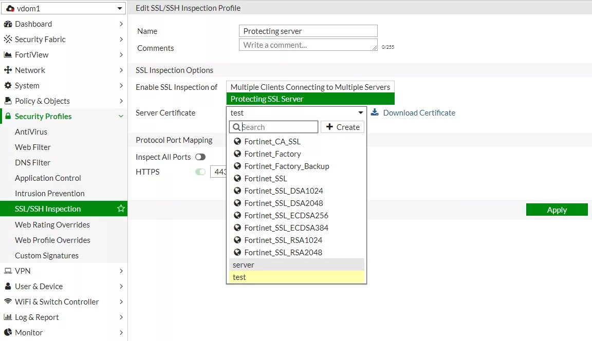 SSL инспекция. Fortinet download Server. SSL Inbound Inspection. FORTIGATE SSL Inspection. Enable ssl