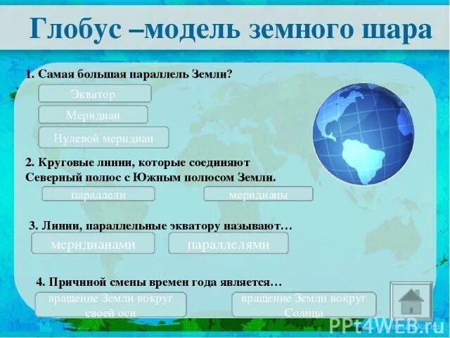 Глобус меридиан полюс параллель экватор. Круговые линии на глобусе которые соединяют северный и южный полюс. самая большая параллель.