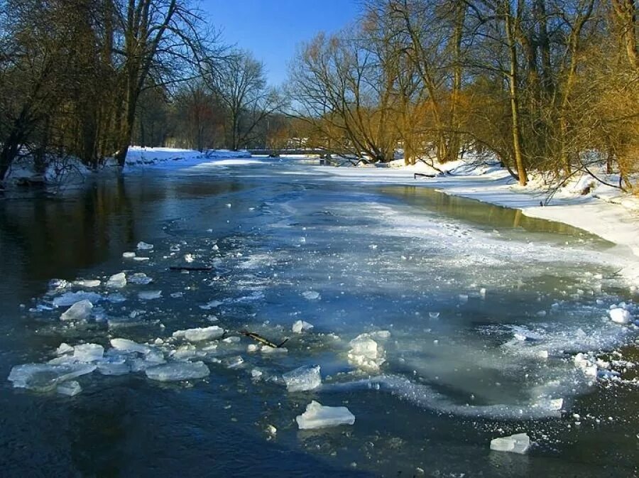 Таяние льда на водоемах