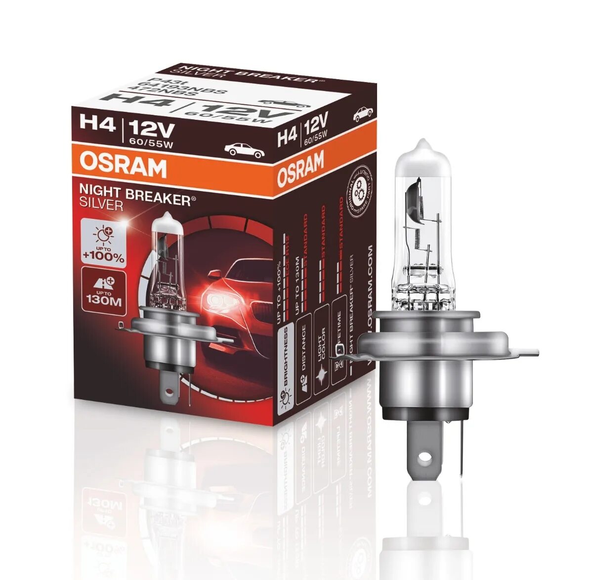 Osram 64210nbshcb лампа night breaker silver +100% 12v. Автолампа h4 55/60w 12v +200% night breaker (64193nb200_hcb) 2шт. Osram night breaker h4 130. Osram h4 +150. Osram night breaker.