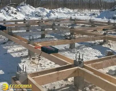 Ростверковый фундамент для дома из газобетона