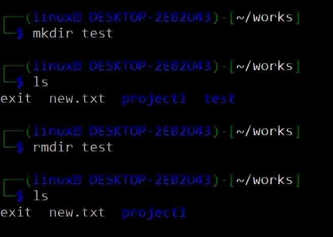 Bash удаление файла. Пример использования команды rmdir. git bash. git bash не выводить русский текст.