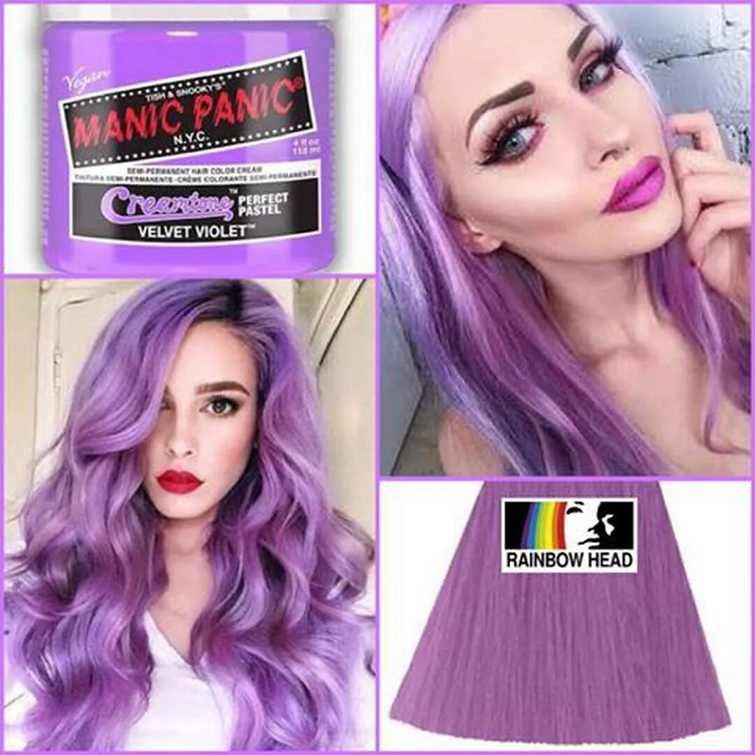 Сиреневая краска для волос. Manic Panic фиолетовый. Manic Panic Velvet Violet. Краска Manic Panic фиолетовый. Manic Panic фиолетовая краска для волос.