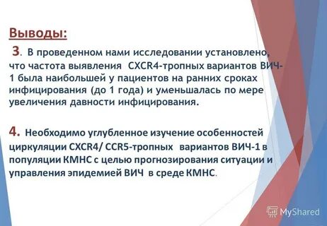 Сделайте вывод результаты исследования