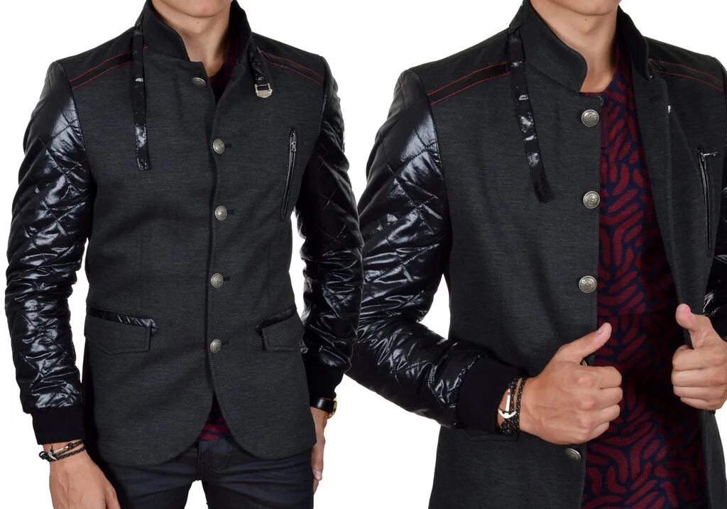 Solid Waist Drawstring Multi Pockets Jacket Mens jackets, Mens jackets casual, M