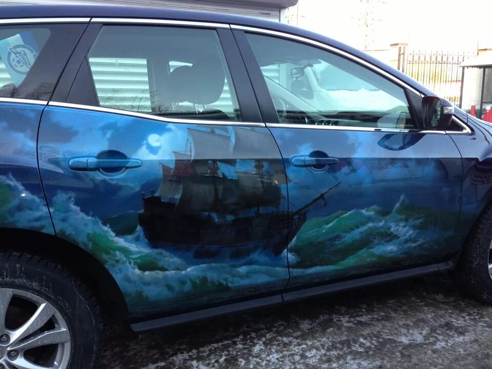Lexus RX 270 - Аэрография - Белый леопард New car accessories, Custom cars paint