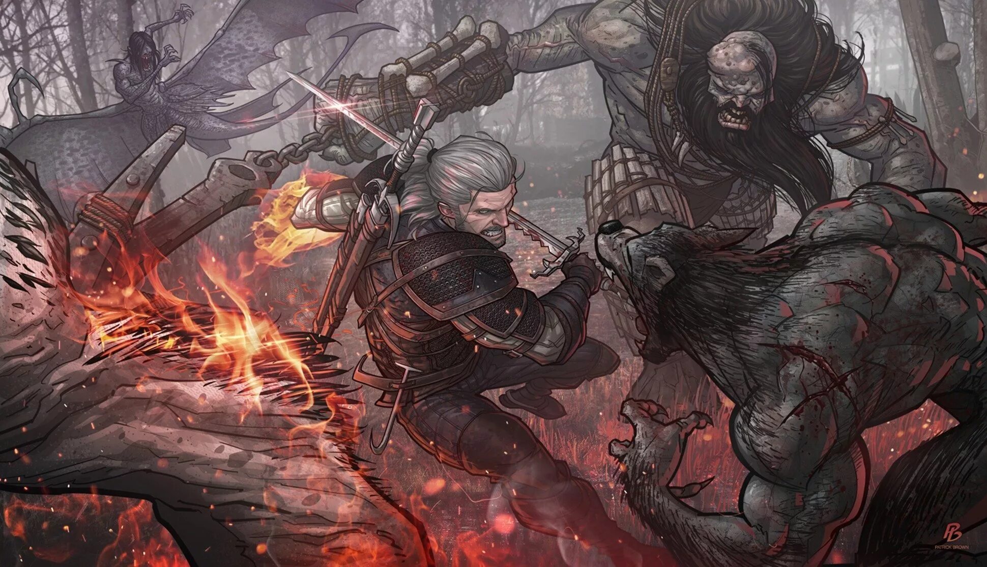 Игровые арты. Ведьмак 2 убийцы королей арт. Патрик браун арты ведьмака. Патрик браун ассасин. Fallout 4 арт.