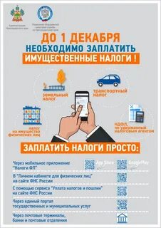 1 декабря имущественные налоги