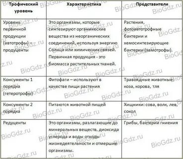Заполните таблицу уровни