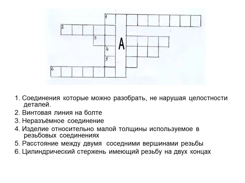 Соединение деталей кроссворд. Кроссворд на тему сборочные чертежи. Кроссворд по черчению соединения. Кроссворд на тему черчение.