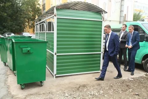 Установка мусорного бака