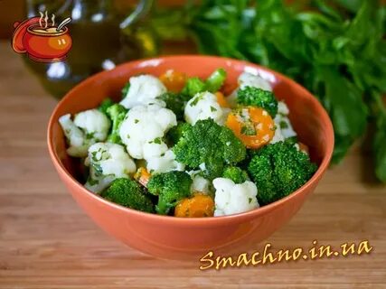 Салат из цветной капусты с овощами