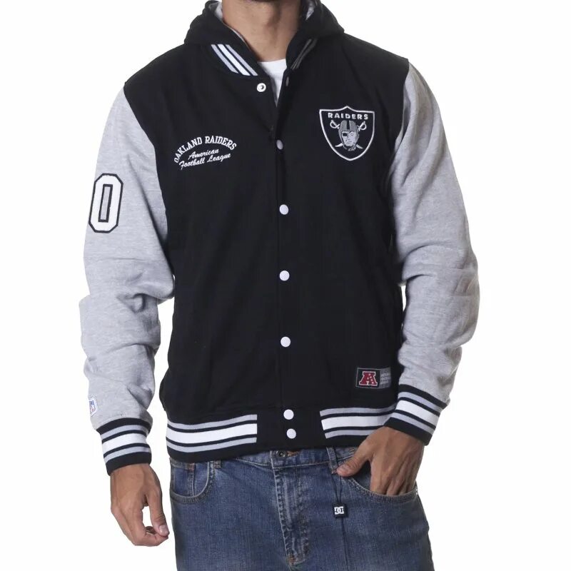 Купить клубную куртку мужскую. Raiders NFL куртка. Джакет Raiders. NFL Raiders ветровка. Letterman Jacket Raiders.