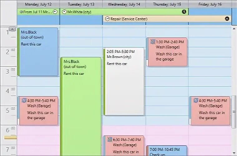 User schedule. Schedule wpf.