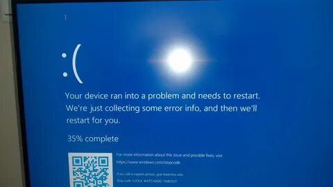 Clock watchdog timeout windows 10 что это
