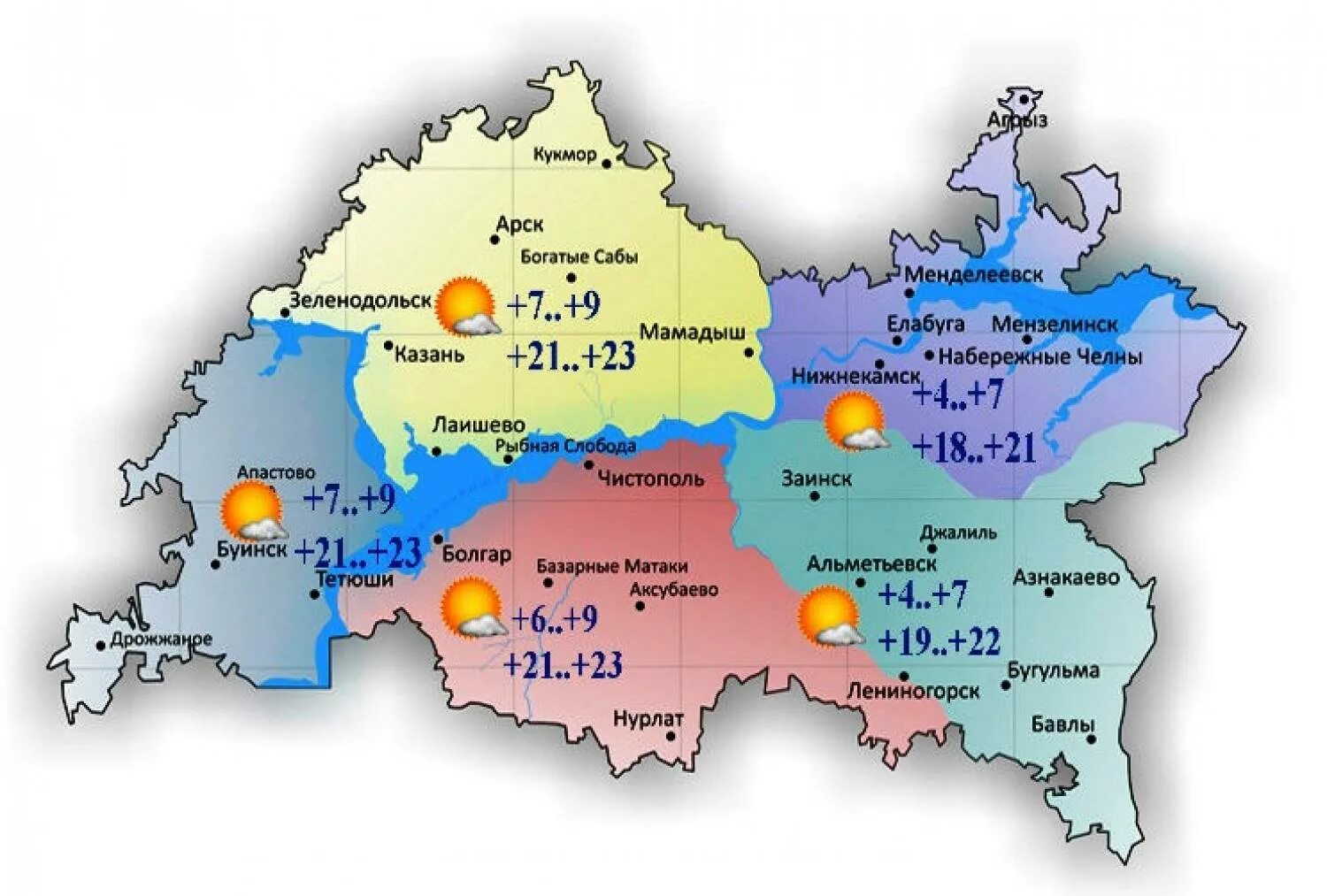 Прогноз погоды на 10 дней набережные челны