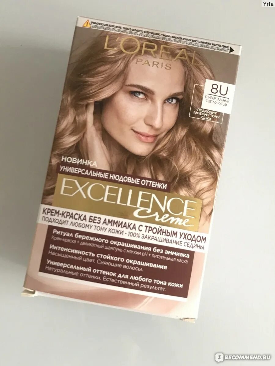 Отзыв о Стойкая крем-краска для волос Loreal Excellence Creme оттенок 10.21 "све