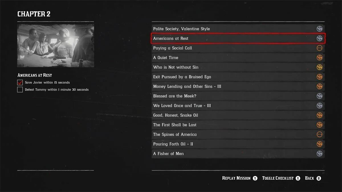 Chapter list