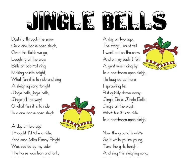 Английская песня kids. Jingle Bells текст. Джингл белс текст. Джингл белс текст на английском. Песня Jingle Bells текст.