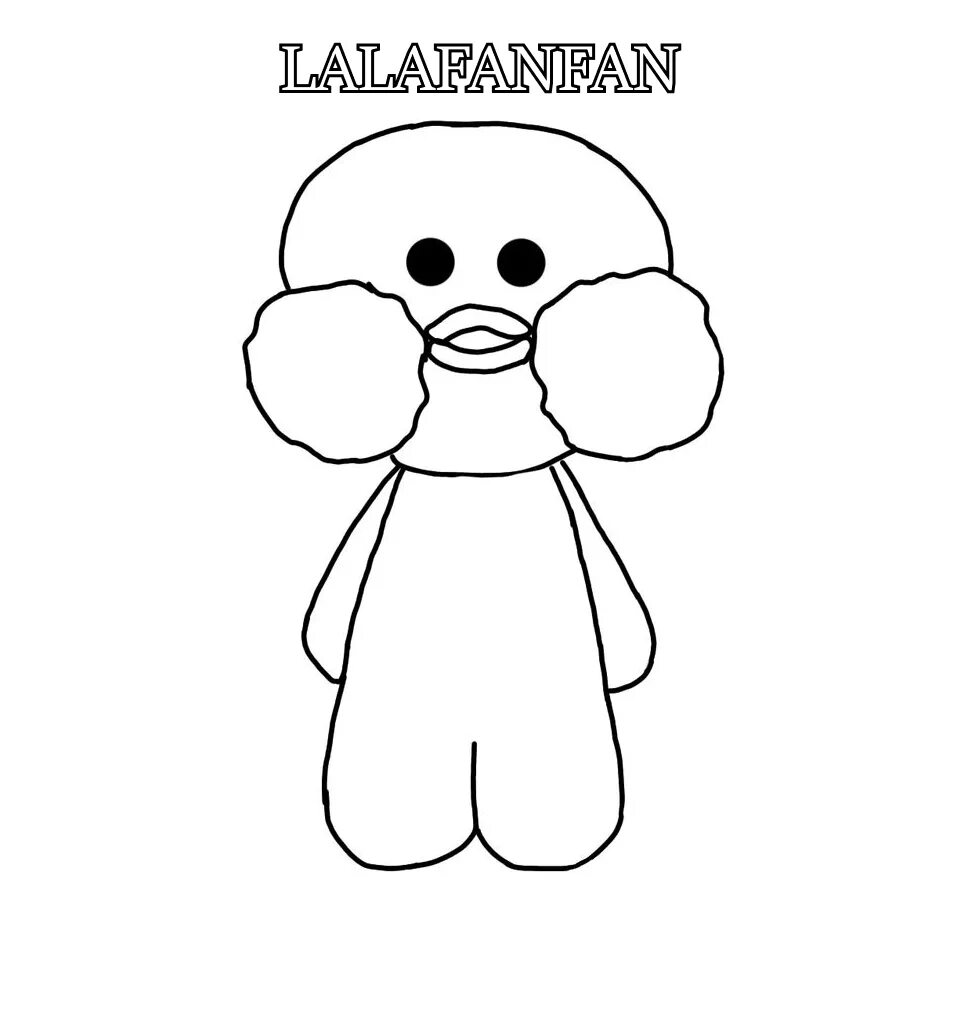 Лалафан с одеждой раскраска распечатать Уточка ♥ ️♥ Hello kitty crafts, Paper doll template, Paper animals