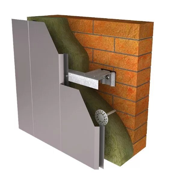 Узел цоколя вентфасад керамогранит. Крепление вентрешетки к вентфасаду узлы. Узел крепления композитной панели к кирпичной стене. Схема крепления вентфасада. Фасадный узел.