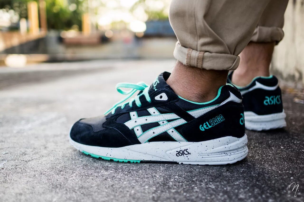 Кроссовки ASICS Gel Saga. ASICS Gel Saga Mint. ASICS Gel Saga Black Mint. ASICS Gel Saga 2.