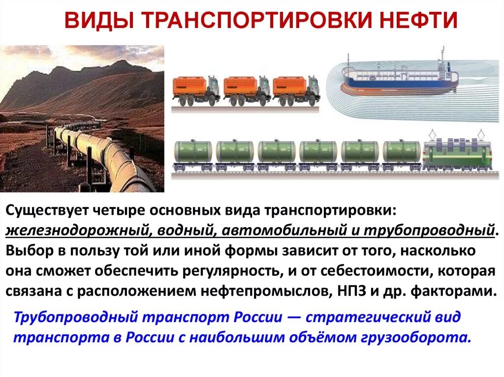 Транспорт и хранение нефти. Особенности транспортировки углеводородного сырья. Способы транспортировки нефти. Транспорт нефтепродуктов. Виды транспортировки нефтепродуктов.