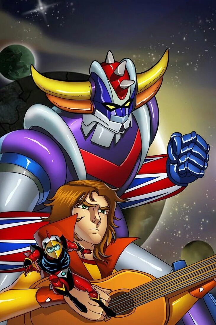 Grendizer. Дюк Флит Грендайзер. Грендайзер герои. Грендайзер Кадикама.